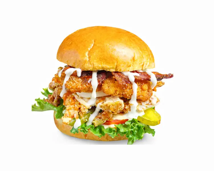 Amigos Burger - (Chicken, Crusted Cheese & Bacon)
